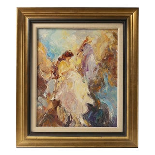 Pedro Bueno, Painting of a Lady, Oil on Canvas, Framed For Sale