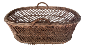 Large Basket with Cross-Braced Edges, 1890s