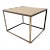 Mitchell Gold + Bob Williams Travertine and Brass / Bronze Side Table For Sale