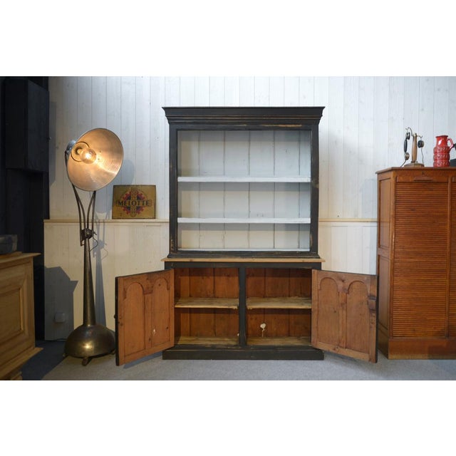 Black 2-Body Buffet or Bookcase, 1950s For Sale - Image 9 of 12