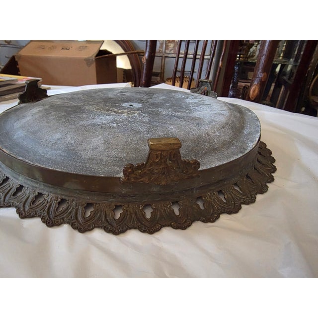 Antique Pierced Bronze Plateau Tray For Sale - Image 4 of 9