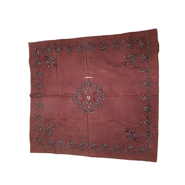 19th Century Antique European Altar Cover Cloth, Silver Metallic Treads For Sale - Image 5 of 9