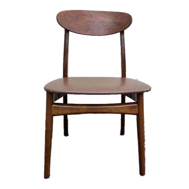 Late 20th Century Mid Century Walnut Dining Chair For Sale