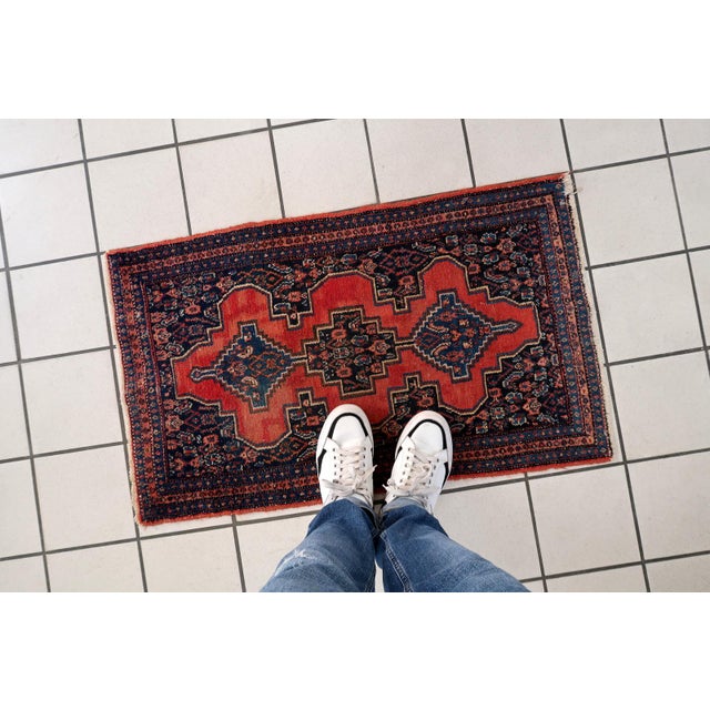 1920s, Antique Persian Senneh Rug 1' X 3' For Sale - Image 11 of 11