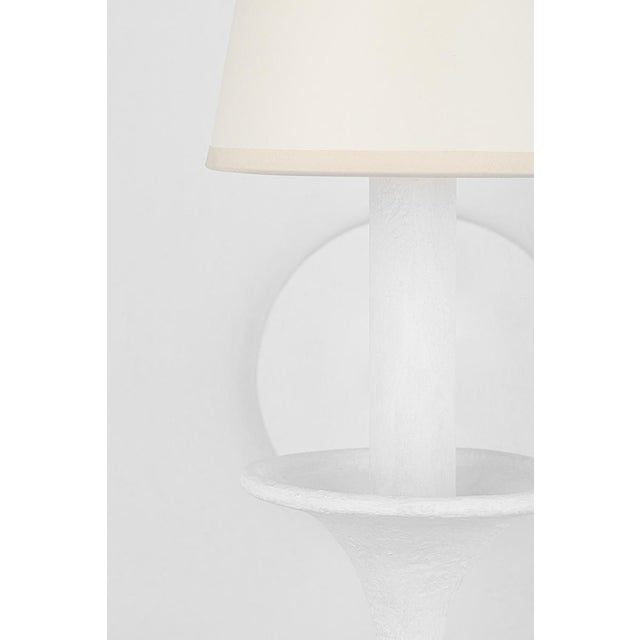 Hudson Valley Lighting Mark D. Sikes 1 Light Windsor Wall Sconce, White Plaster For Sale - Image 4 of 6