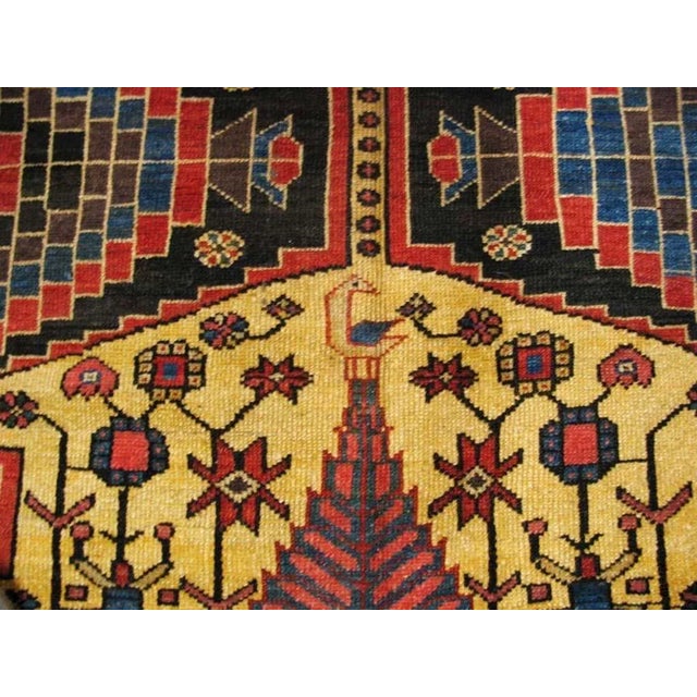 Textile Artistic Tribal Geometric Primitive Animal Motif Antique Bakhtiari Rug For Sale - Image 7 of 9
