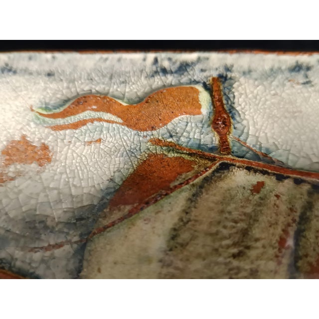 Glazed Terracotta Vessel Tile Panel by Gustav Heinkel for Majolika Karlsruhe, 1970s For Sale - Image 9 of 14