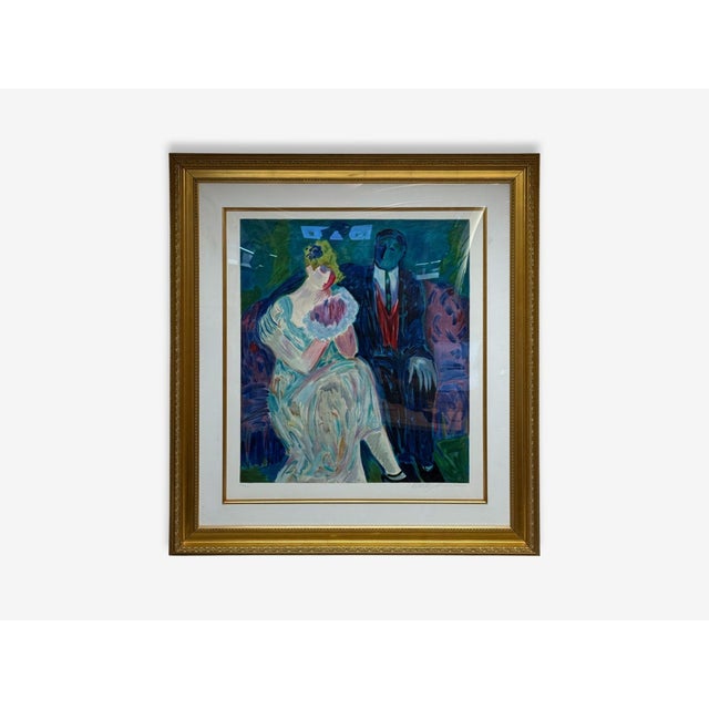 Art Deco Barbara Wood, Art Deco, Monumental Oil on Paper, Usa, 20th C. For Sale - Image 3 of 15