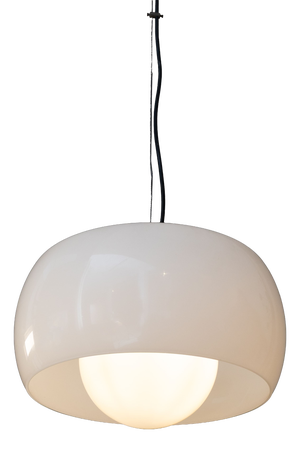Model Omega Suspension Lamp in Glass by Vico Magistretti for Artemide
