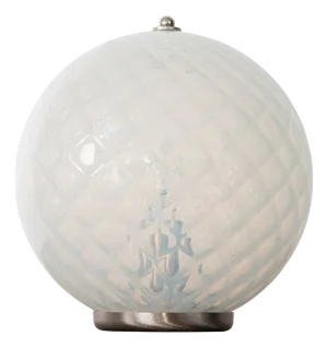 Vintage Murano Glass Table Lamp with Opal, Italy, 1980s