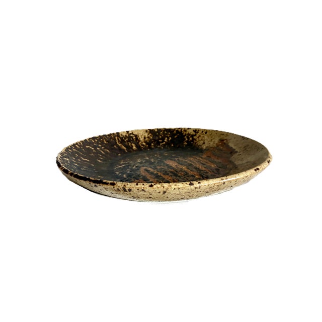 Mid-Century Modern Signed 1970s Mid Century Stoneware Bowl / 1960s Large Modernist Ceramic Art Studio Pottery For Sale - Image 3 of 8