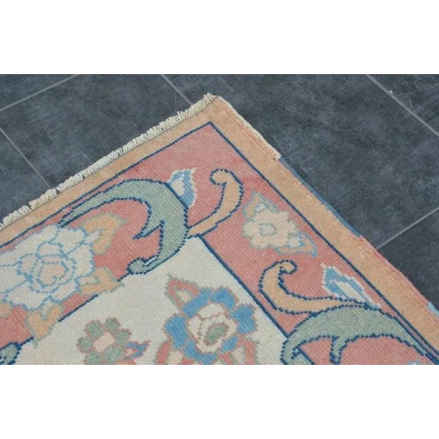 1960s 1960s Anatolian Floral Oushak Carpet For Sale - Image 5 of 10