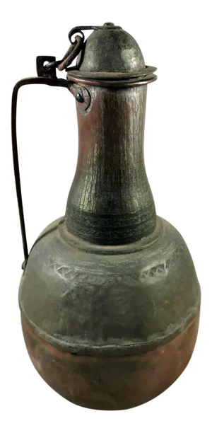 Antique Spanish Copper Jug With Lid