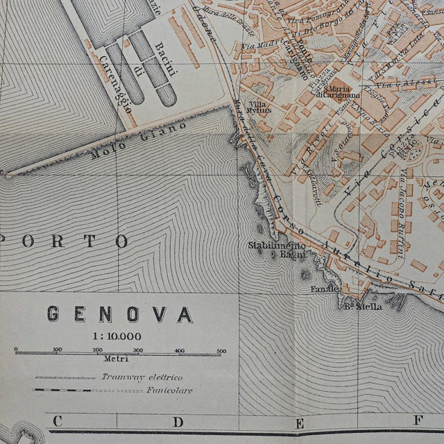 Paper Antique Travel Book, Baedeker’s Northern Italy, Maps, Guide, Edwardian, c.1903 For Sale - Image 7 of 12