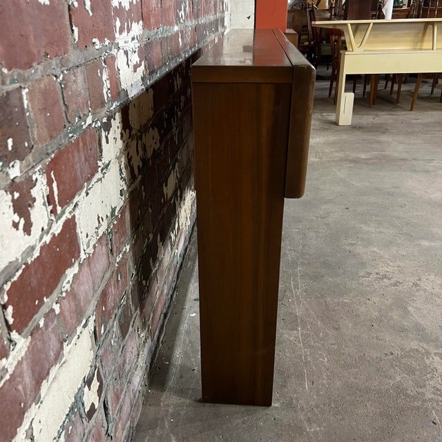 Wood United Furniture Walnut Headboard With Storage For Sale - Image 7 of 11