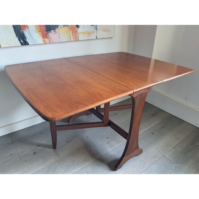 Vintage Dining Table in Teak with Drop Leaf, 1970 For Sale - Image 11 of 18