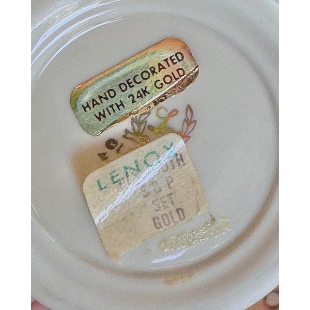 Vintage Lenox Ivory and 24 Karat Gold Salt Shaker and Pepper Grinder For Sale - Image 6 of 9