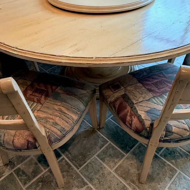 Large Round Kitchen Table With 8 Chairs For Sale - Image 12 of 13