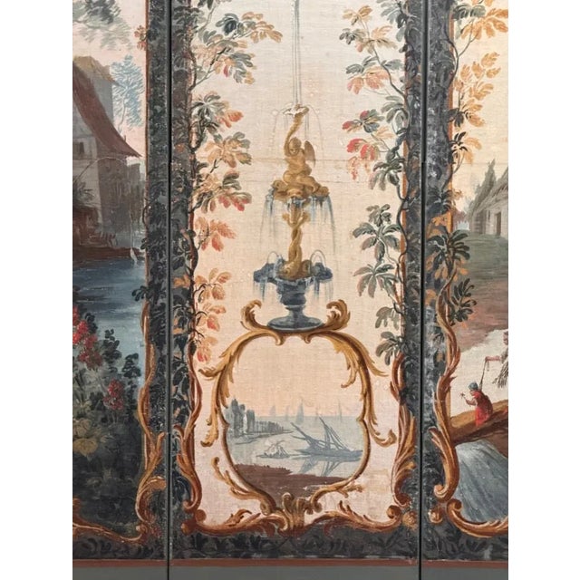 Pair of 18th Century French Four-Panel Floor Screens | Chairish