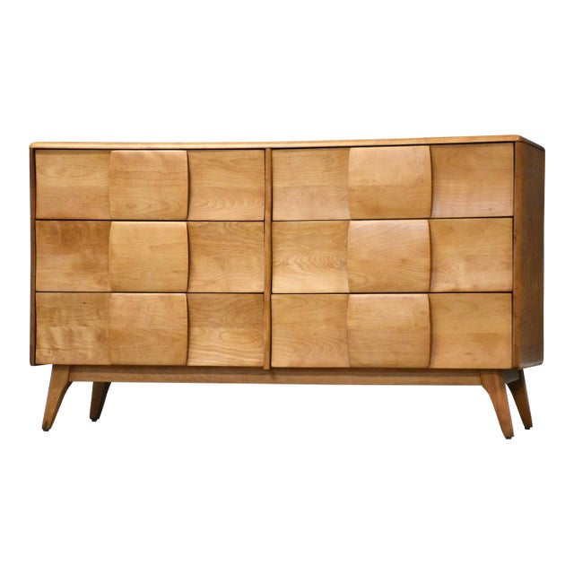 1950s Refinished Solid Maple Kohinoor Dresser by Heywood Wakefield For Sale
