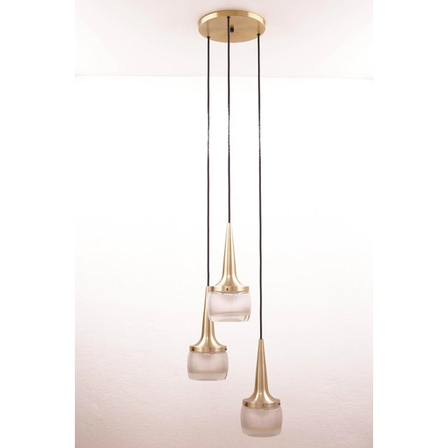 Gold Mid-Century Cascading Ceiling Lamp from Staff For Sale - Image 8 of 8