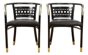 Model 6526 Wooden Chair with Black Lacquered Wood Frame by Otto Wagner for Thonet