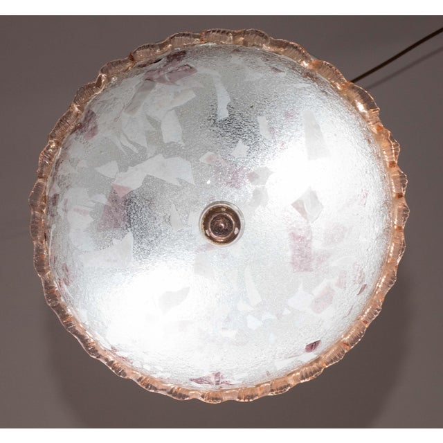Pink Italian Multicolor and Pink Murano Glass Ceiling Fixture, Murano, 1970 For Sale - Image 8 of 12