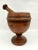 Early 19thC Tiger Oak and Copper Lined Jumbo Footed Primitive Industrial Apothecary Mortar and Pestle or Planter For Sale - Image 4 of 12