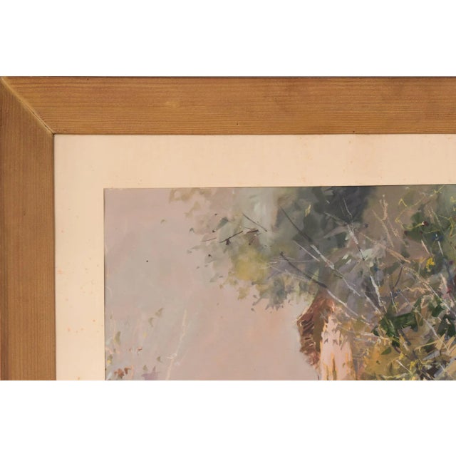Juan de Palau Buixo, Large Landscape with Cart, 20th-Century, Watercolor on Paper, Framed For Sale - Image 11 of 15