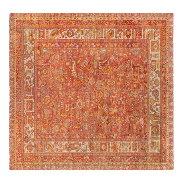 Antique Turkish Oushak Rug For Sale