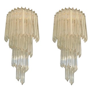 Wall Lamps from Venini, Set of 2 For Sale