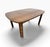 A striking Mid-Century Modern Brutalist walnut dining table, circa 1970s, featuring bold sculptural lines, substantial...