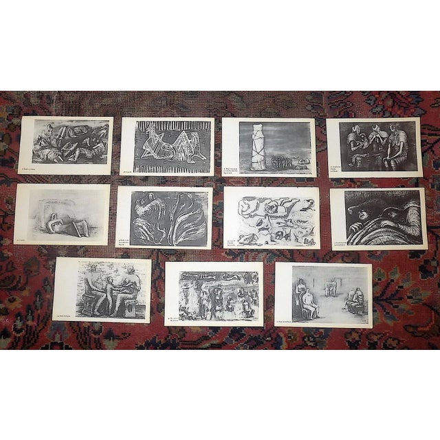Black Vintage Henry Moore Abstracted Modernist Lithographs - Set of 11 For Sale - Image 8 of 8