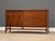 Broyhill Brasilia 1960s Refinished Broyhill Brasilia 54” Walnut Dresser Credenza For Sale - Image 4 of 11