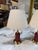 Metal Vintage Red & Brass Table Lamps With Linen Shades - a Pair For Sale - Image 7 of 18