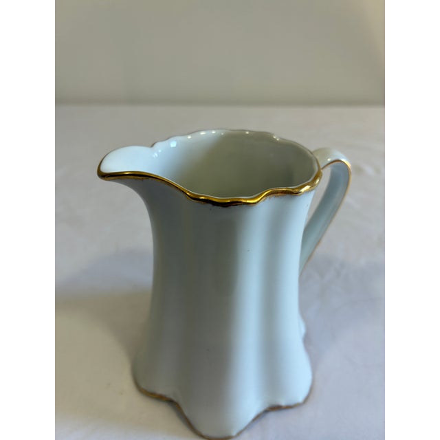 Mid 20th Century Vintage Thomas Germany Porcelain Creamer With Gold Trim For Sale - Image 5 of 10
