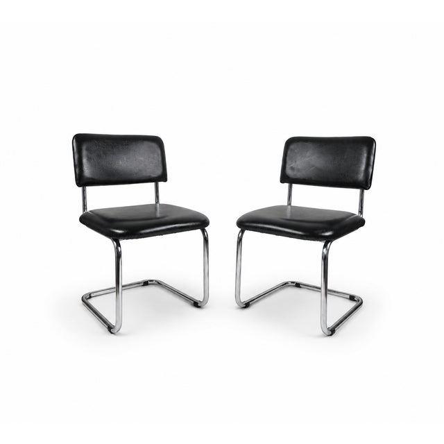 Vintage Metal Side Chairs, 1980s, Set of 2 For Sale - Image 6 of 6