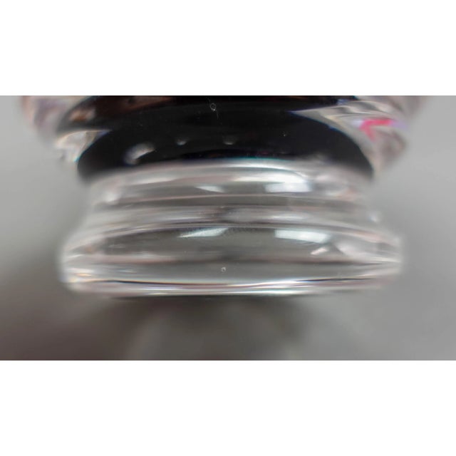 Blue Whitefriars 1974 Millefiori Close Pack Canes Faceted Glass Pedestal Paperweight For Sale - Image 8 of 10