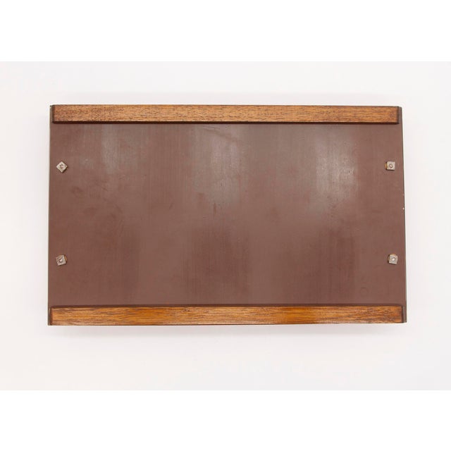 Orange European 1950s Lucite Translucent Orange Mirrored Tray For Sale - Image 8 of 10