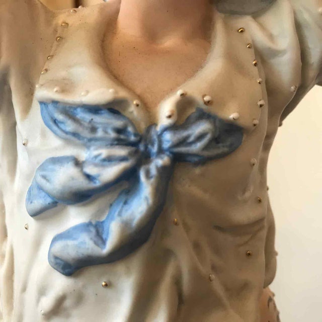 Biscuit Porcelain Figures, 1950s, Set of 2 For Sale - Image 3 of 11