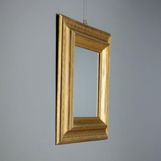 Giltwood Mirror with Guilloché Frame For Sale - Image 3 of 9