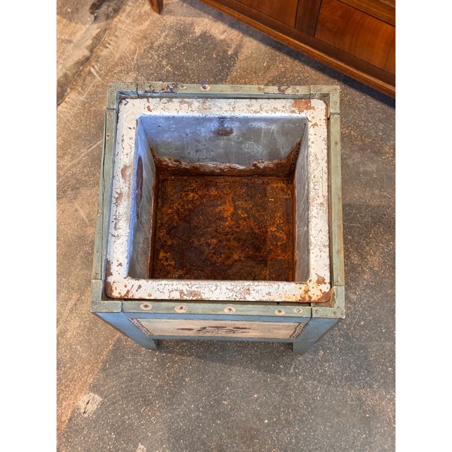 19th Century 19th Century Converted Painted Cellaret Planter For Sale - Image 5 of 9