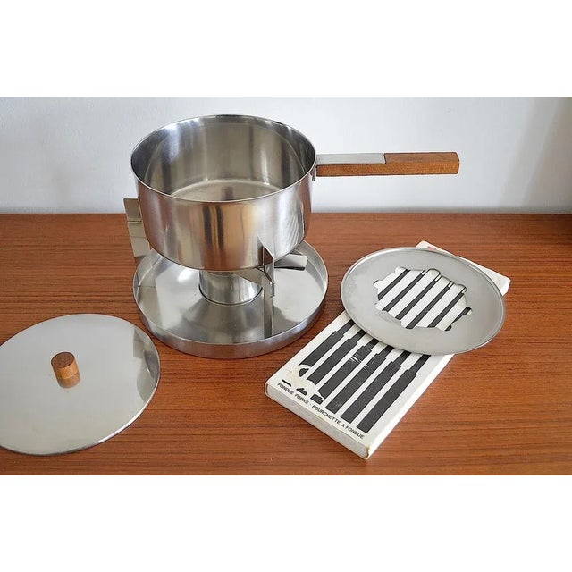 Danish Fondue Set by Peter Holmblad for Stelton, Set of 7 For Sale - Image 4 of 7