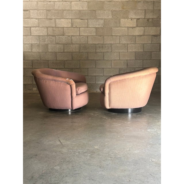 Pair of Milo Baughman/ Thayer Coggin Swivel and Tilt chairs. Iconic pieces of design, that work in so many different...