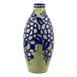 Art Deco Vase in Fine Earthenware with Cloisonné Enamels by Charles Catteau, 1920s For Sale