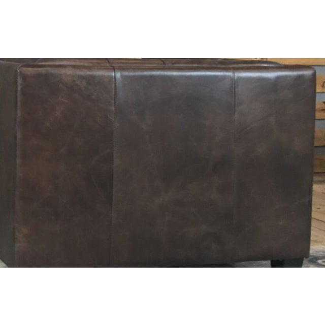 2020s Lancaster Distressed Whisky Leather Chair For Sale - Image 5 of 8