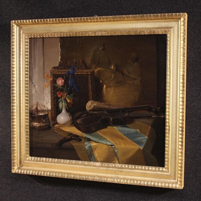 Italian Artist, Still Life Composition, 19th Century, Oil Painting on Canvas, Framed For Sale - Image 13 of 16