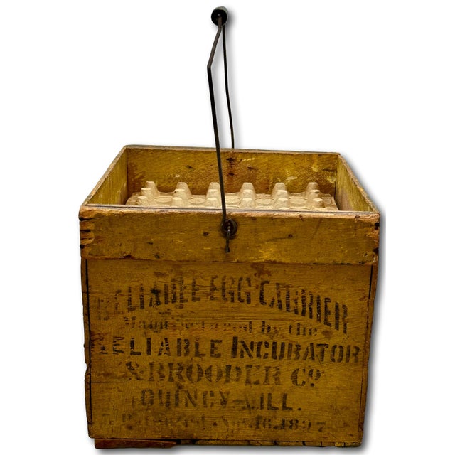 This Really is a Great Looking and Quite Rare Antique Wood Egg Carrier Crate / Box. American in Origin. Circa Late 19th...