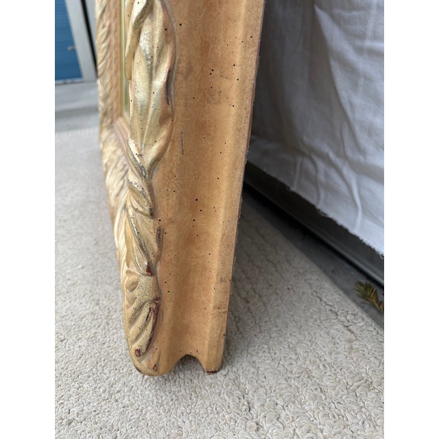 Vintage Gold Neoclassical Style Wall Mirror For Sale - Image 10 of 12