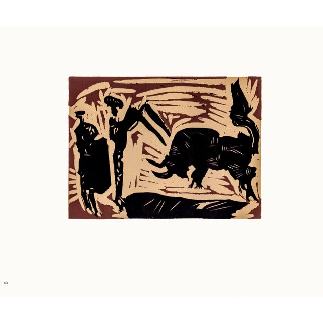 1962 Pablo Picasso Linocut Engraving "The Banderillas" (Small) For Sale